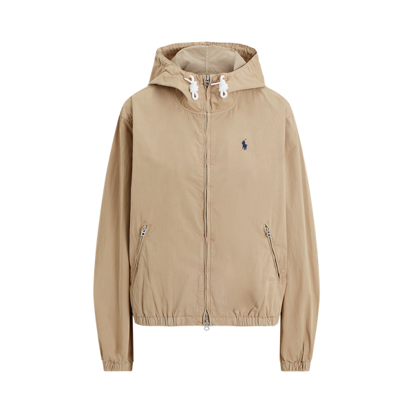 Chaqueta de sarga con capucha