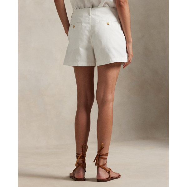 Deckwash White Cotton Twill Short Polo Ralph Lauren 4