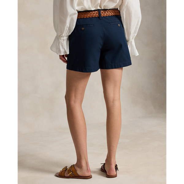 Cotton Twill Short Polo Ralph Lauren en Bleu marine aviateur 4