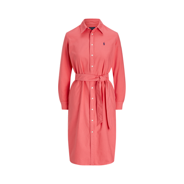 Baumwolloxford-Hemdkleid mit G&uuml;rtel