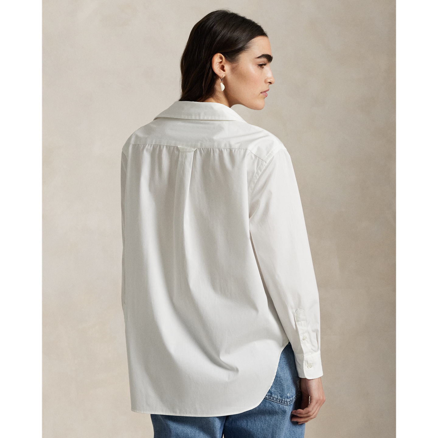 Женская рубашка Ralph Lauren Oversize Fit Cotton, цвет: Белый — фото 2