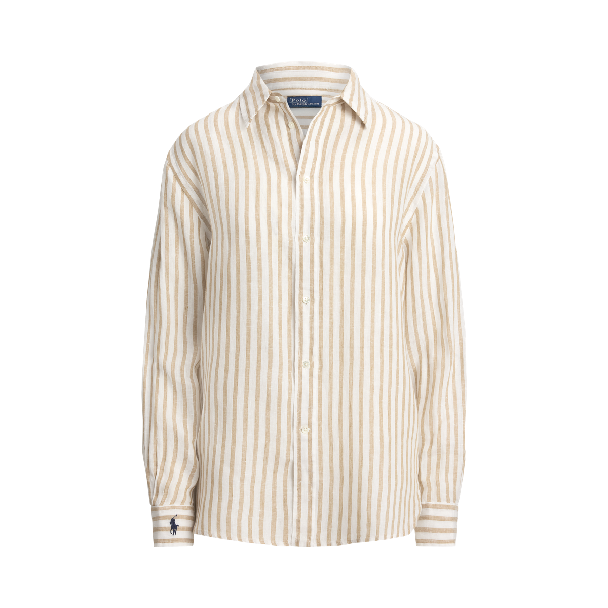 Oversize Fit Striped Linen Shirt