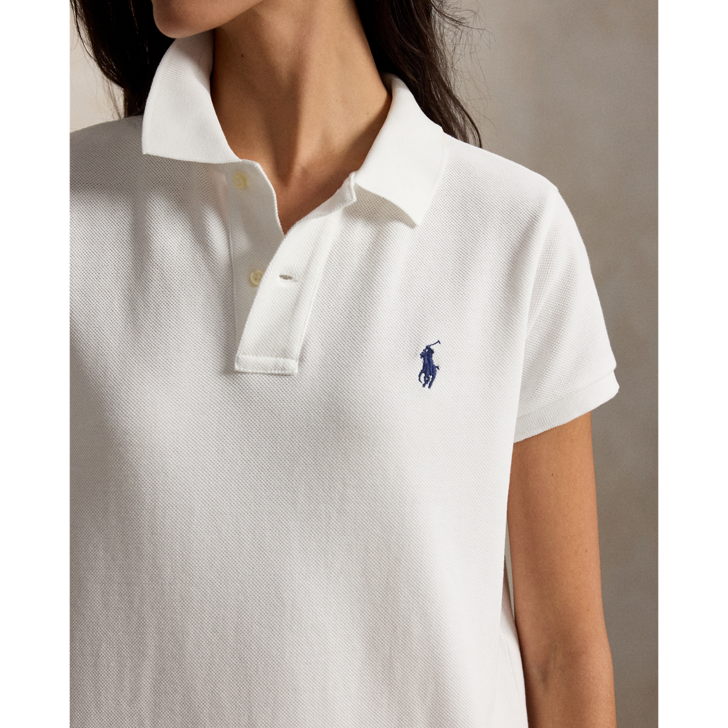 Женское платье Polo Ralph Lauren Cotton Mesh Polo, цвет: Белый — фото 3