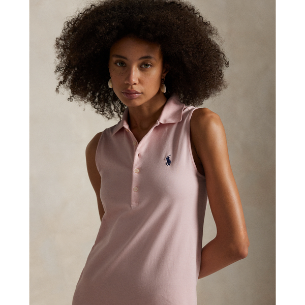 Stretch-Cotton Sleeveless Polo Dress for Women | Ralph