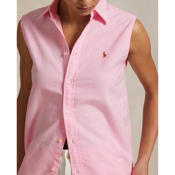 Cotton Oxford Sleeveless Shirt