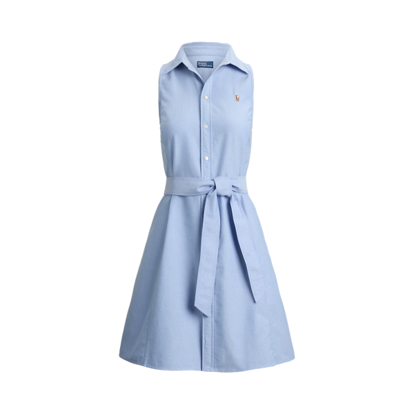 Blue Cotton Oxford Sleeveless Shirtdress Polo Ralph Lauren 2
