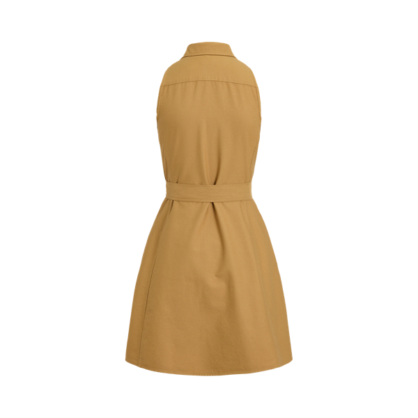 Cotton Oxford Sleeveless Shirtdress