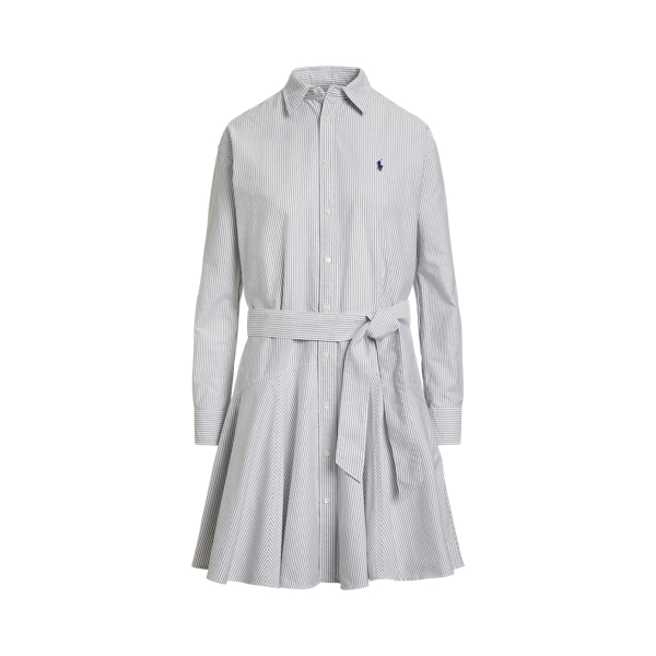 Robe-chemise en coton Oxford ray&eacute; Polo Ralph Lauren en Marine Newport/Blanc 2