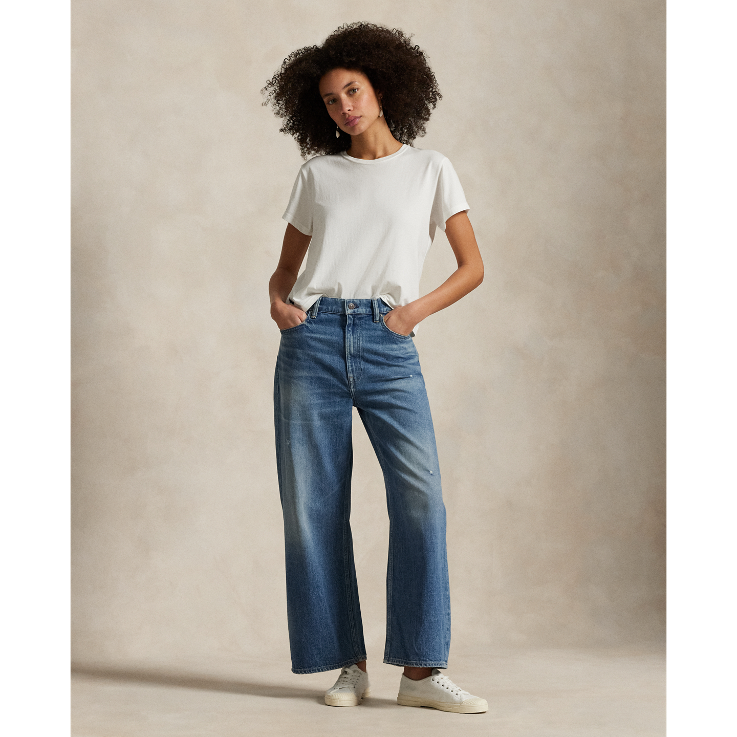 Женские джинсы Polo Ralph Lauren High-Rise Wide-Leg Crop, цвет: Варёный, вариант 1 — фото 7