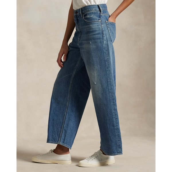 High-Rise Wide-Leg Crop Jean