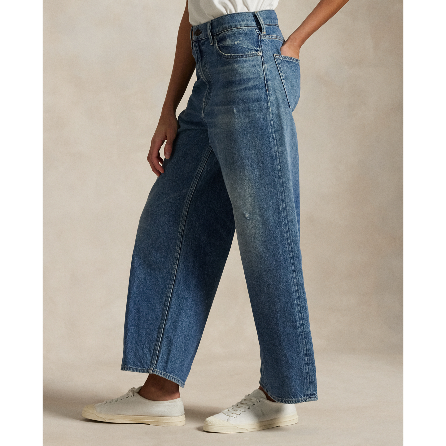 Женские джинсы Polo Ralph Lauren High-Rise Wide-Leg Crop, цвет: Варёный, вариант 1 — фото 2