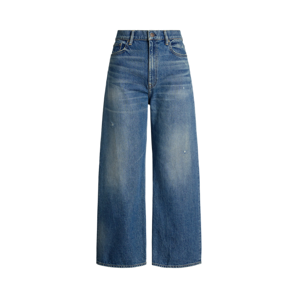 Jeans in 3/4-Länge mit hoher Leibhöhe