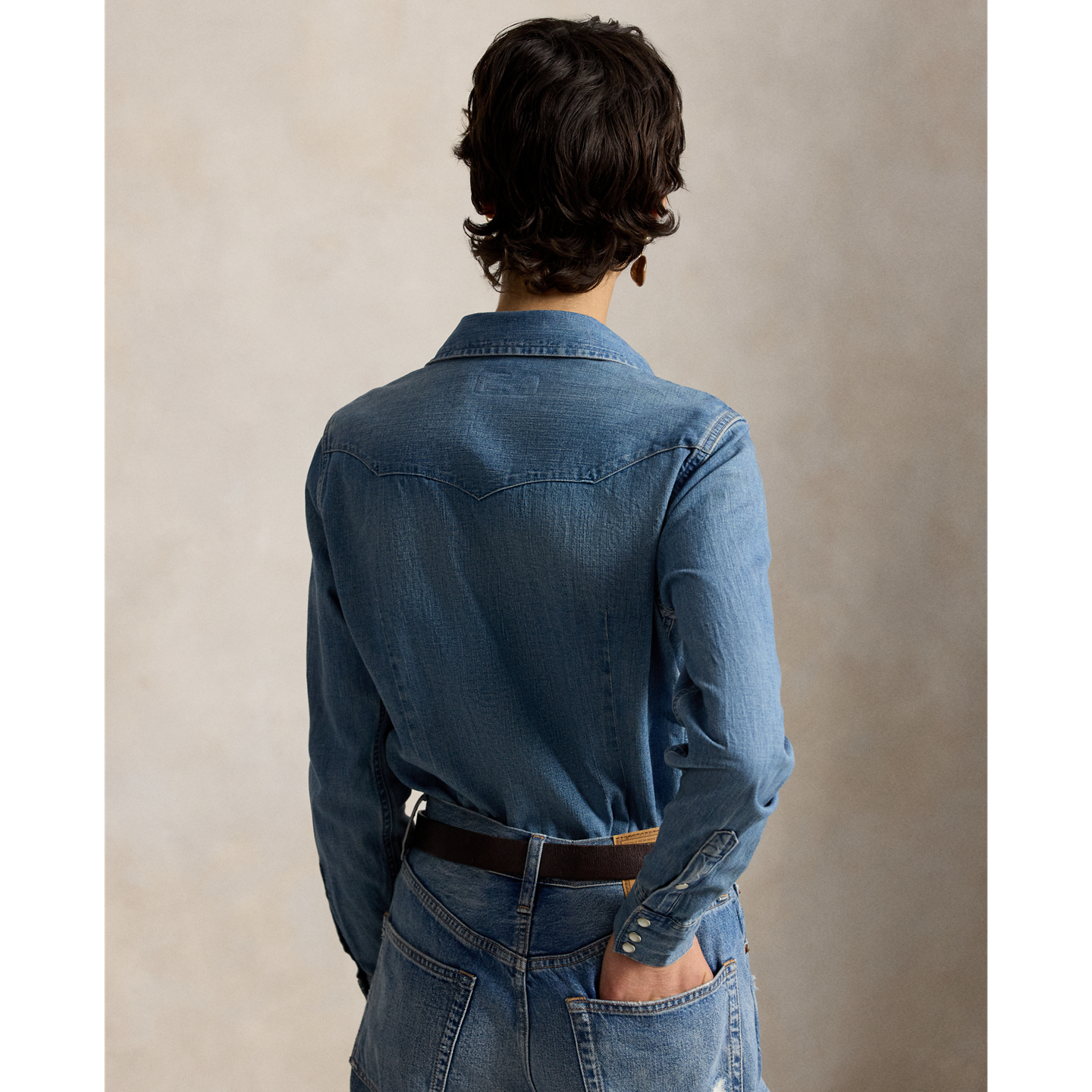 Женская рубашка Ralph Lauren Denim Western, цвет: Варёный — фото 2