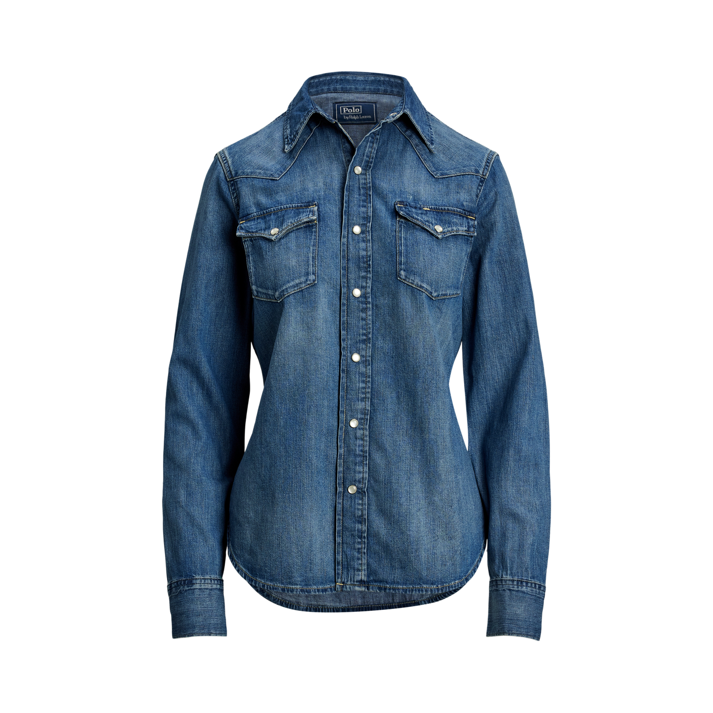 Женская рубашка Ralph Lauren Denim Western, цвет: Варёный — фото 7