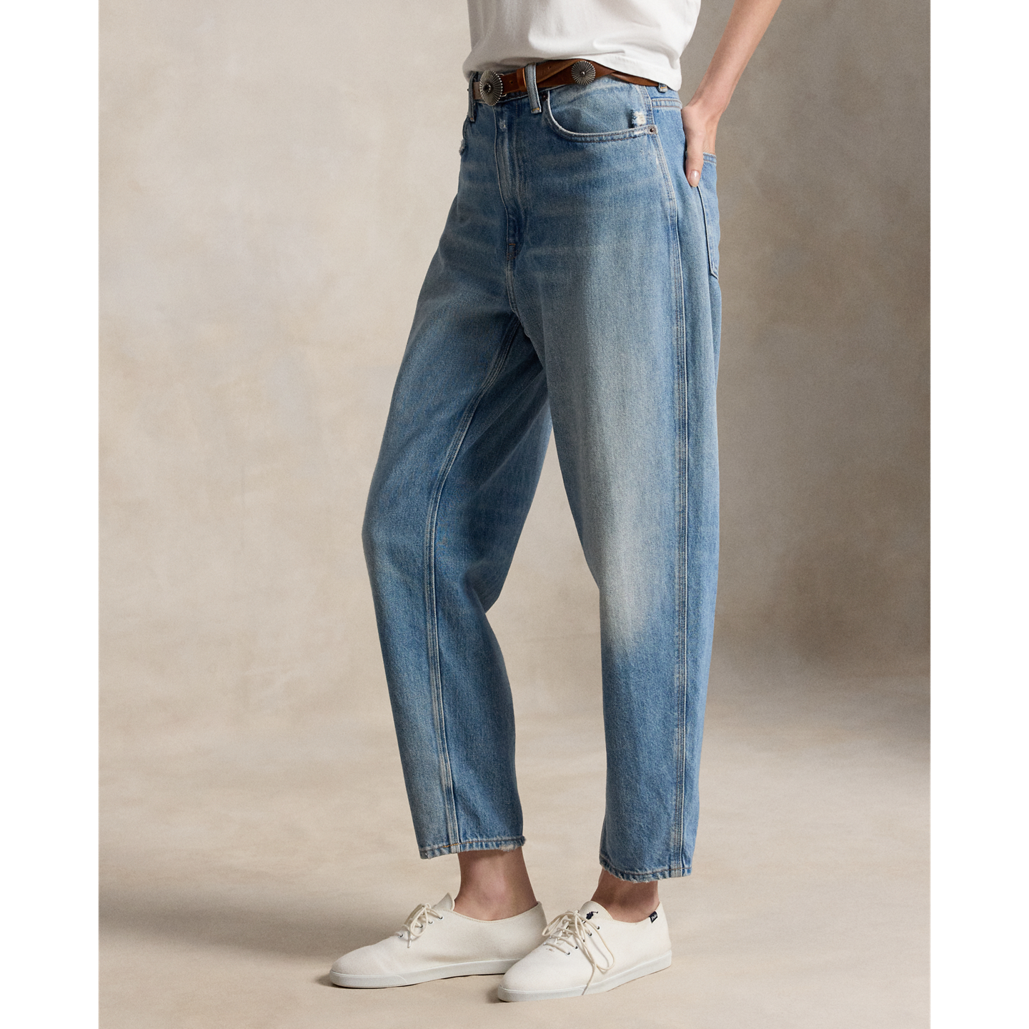Женские джинсы Polo Ralph Lauren Curved Tapered, цвет: Варёный, вариант 1 — фото 2