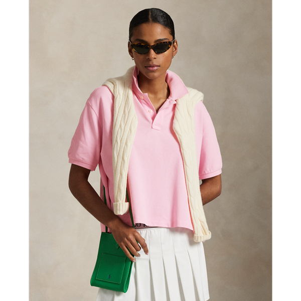 売れ筋商品|||ラルフローレン Tシャツ レディース トップス WIMBLEDON CROPPED POLO SHIRT - Polo shirt - carmel pink Wimbledon Cropped Polo Shirt for Women | Ralph Lauren® GI