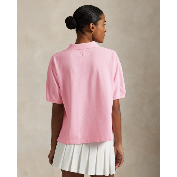 売れ筋商品|||ラルフローレン Tシャツ レディース トップス WIMBLEDON CROPPED POLO SHIRT - Polo shirt - carmel pink Wimbledon Cropped Polo Shirt for Women | Ralph Lauren® GI