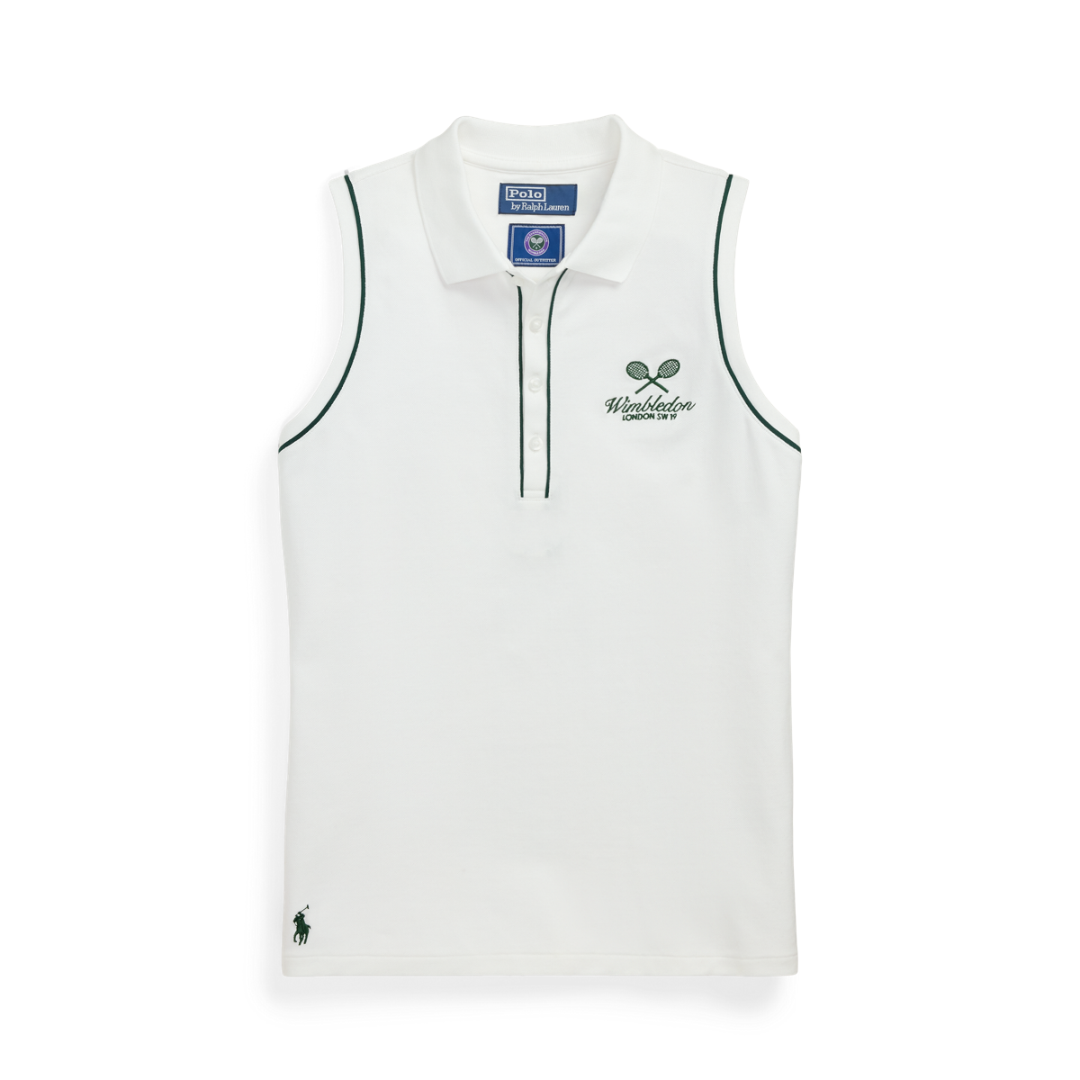 【POLO RALPH LAUREN】ウィンブルドン ノースリーブ ポロドレス ウィンブルドン スリーブレス ピケ ポロシャツ | ラルフ