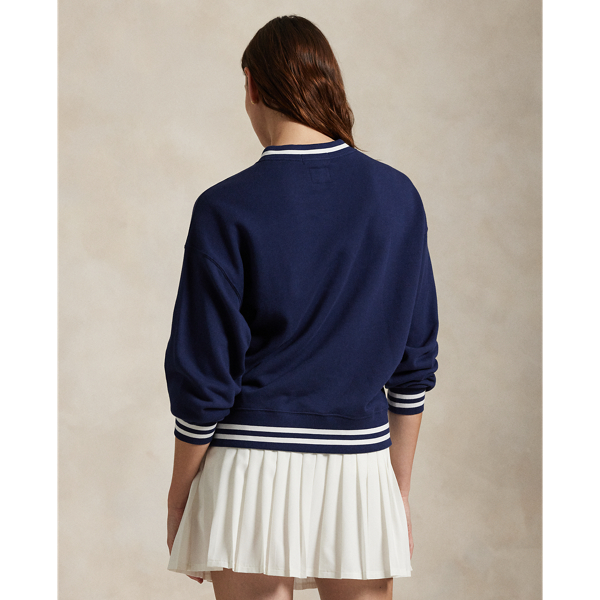 売れ筋商品|||ラルフローレン パーカー・スウェットシャツ レディース アウター WIMBLEDON CREST FRENCH TERRY V NECK - Sweatshirt - refined navy The Wimbledon Online Shop ︳ Polo Ralph Lauren Crest French