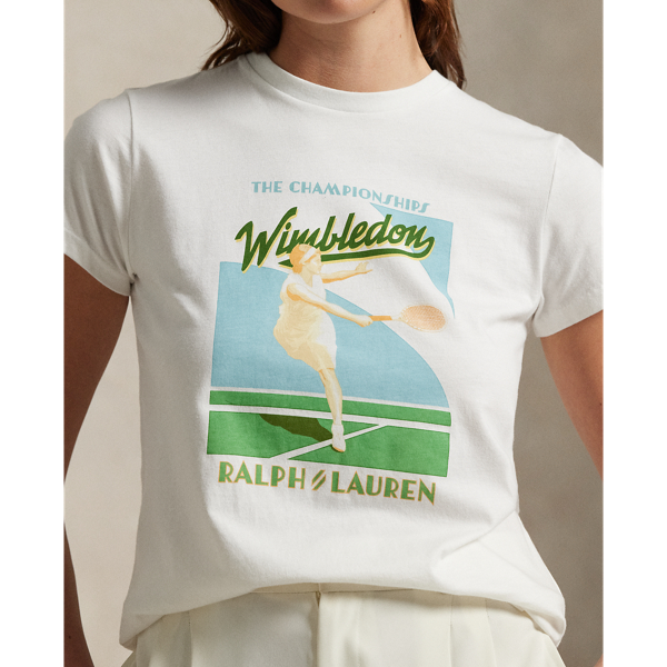 注目コラボ★Wimbledon【Polo Ralph Lauren】ロゴ Tシャツ 半袖 Wimbledon Classic Fit Logo T-Shirt for Men | Ralph Lauren® IN