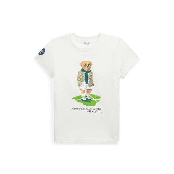 注目コラボ★【Polo Ralph Lauren】Wimbledon ポロベア Tシャツ ラケットを持った「ポロベア」Tシャツ、ポロ ラルフ ローレンが