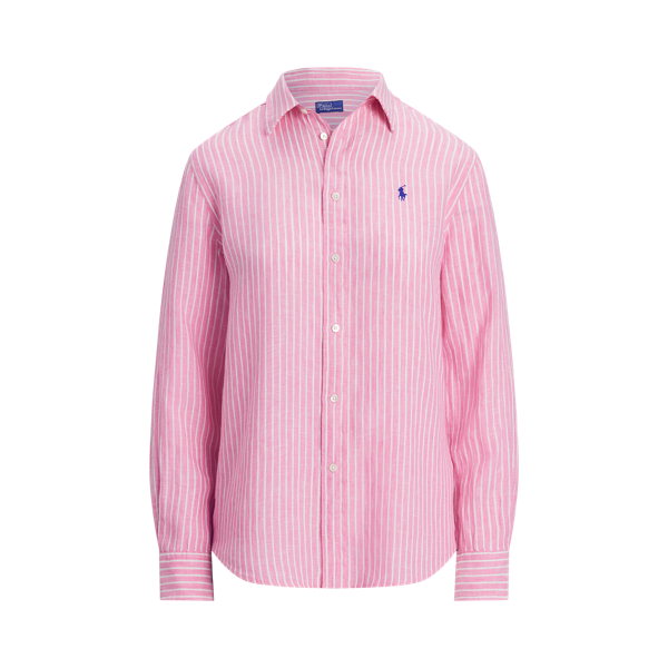 Classic Fit Striped Linen Shirt for Women | Ralph Lauren® BR