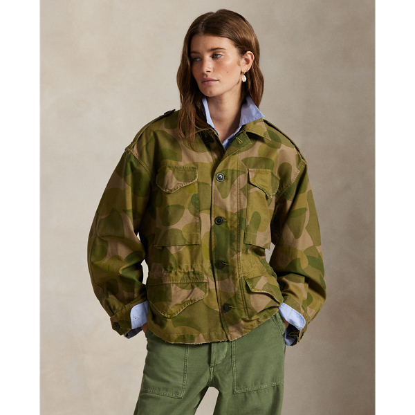 Print Cropped Field Jacket