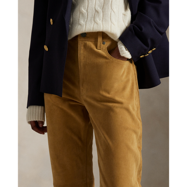Suede Relaxed Straight Pant