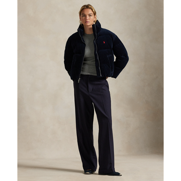 Polo Ralph Lauren 深藍色 絎縫燈芯絨羽絨外套 4