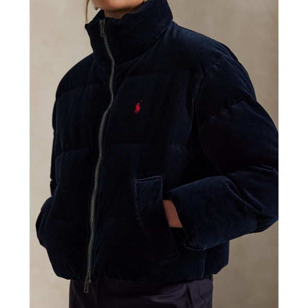 Polo Ralph Lauren 深藍色 絎縫燈芯絨羽絨外套 6