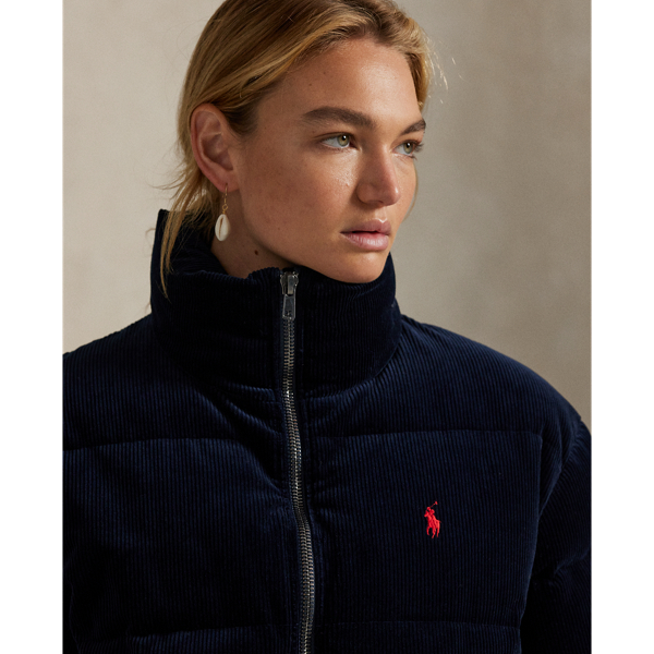 Polo Ralph Lauren 深藍色 絎縫燈芯絨羽絨外套 7
