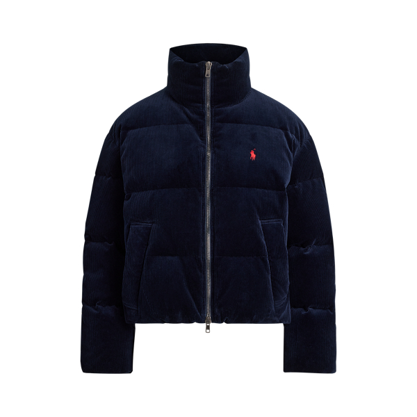 Polo Ralph Lauren 深藍色 絎縫燈芯絨羽絨外套 2