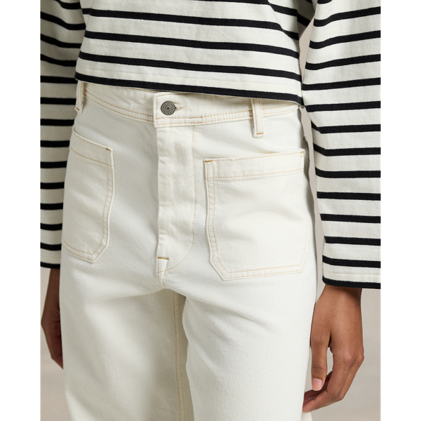 Denim Wide-Leg Sailor Pant