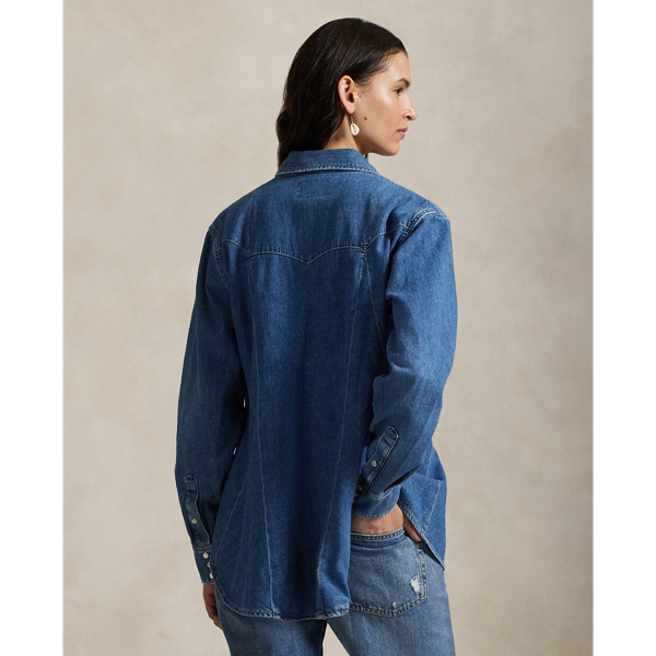 【関税&送料込】Eleventy T-shirts and Polos Denim 54 Longhorn Western Shirt - Medium Wash | Levi's® US