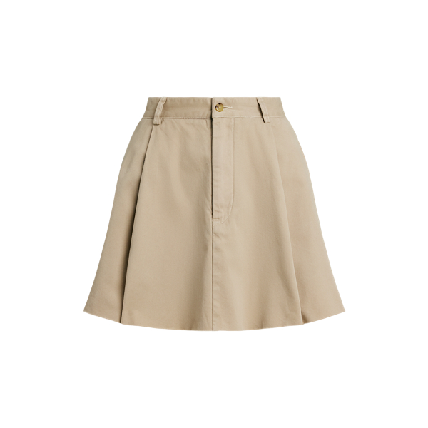 Plaid Leather-Trim Wrap Skirt
