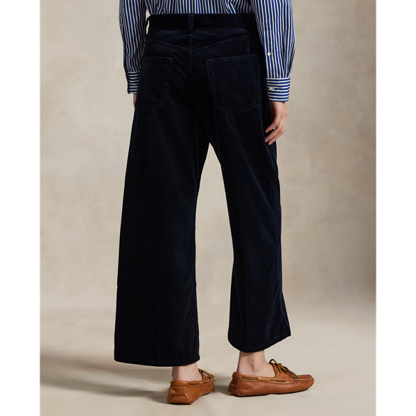 Corduroy Wide-Leg Cropped Pant