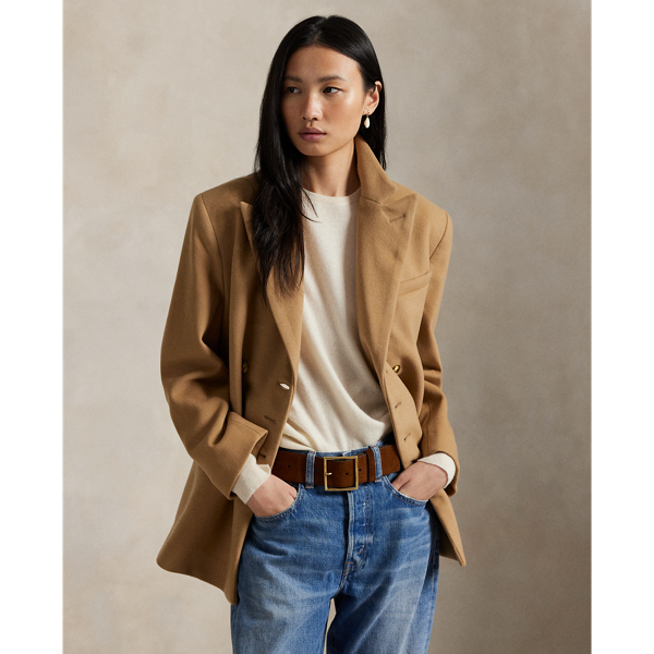 美品✨ポロラルフローレン　ダブルブレステッドウールブレザー コート POLO RALPH LAUREN（ポロ・ラルフローレン） コート アウター ニット