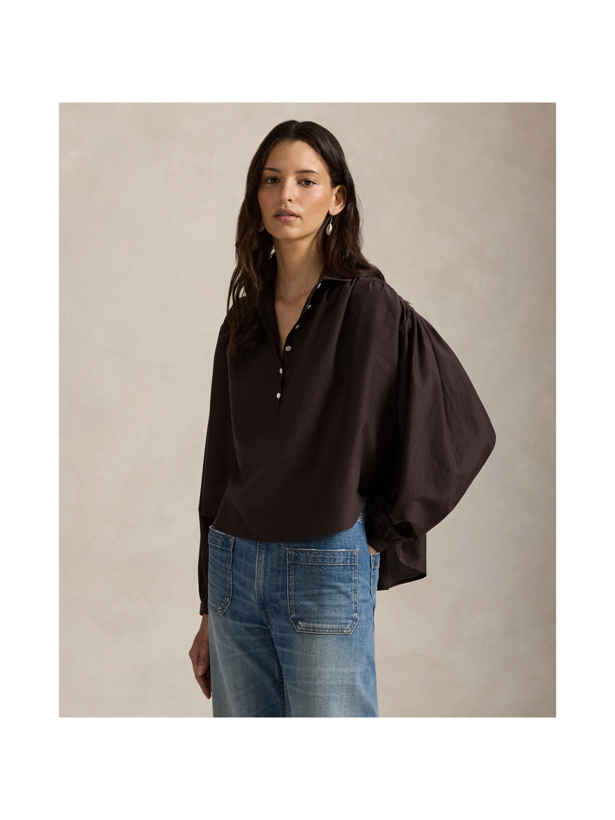 Женские блузки Ralph Lauren Pleated Cotton-Silk Blouse — фото 5
