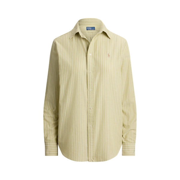 Classic Fit Striped Cotton-Linen Shirt 