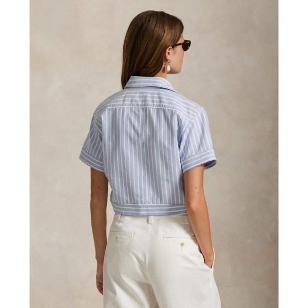 売れ筋商品|||ラルフローレン シャツ レディース トップス STRIPED OXFORD COTTON SHIRT - Button-down blouse - graphic /white s7-AI211971516003_alternate3?$