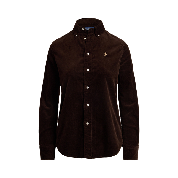 Stretch Slim Fit Cotton Corduroy Shirt