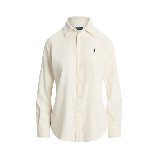 Stretch Slim Fit Cotton Corduroy Shirt