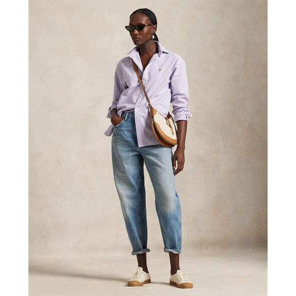 売れ筋商品|||ラルフローレン シャツ レディース トップス RELAXED FIT COTTON OXFORD SHIRT - Button-down blouse - sky lavendar Relaxed Fit Cotton Oxford Shirt