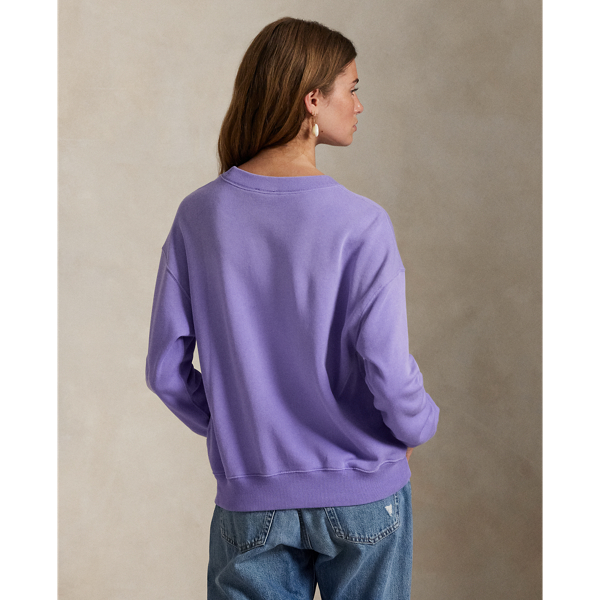 Leichter Rundhalspullover aus Fleece