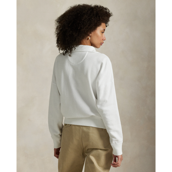 【上質カーフ＆バンブー】RALPH LAUREN スモール Light Sand POLO RALPH LAUREN CLASSIC FULL-ZIP FLEECE HOODIE
