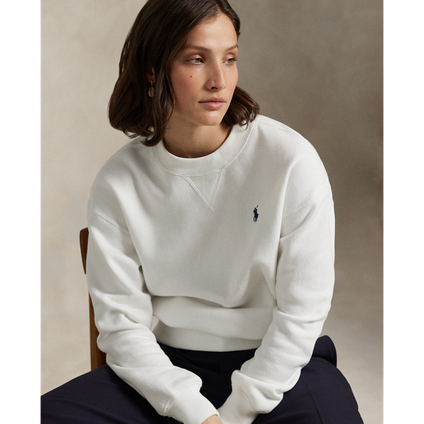 Rundhals-Sweatshirt aus Fleece Polo Ralph Lauren in Wei&szlig; 6