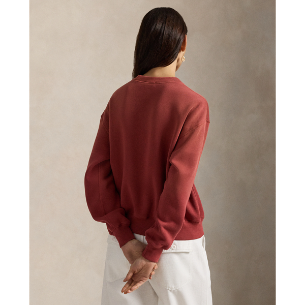 Polo Ralph Lauren フリース クルーネック レッド スナッパー 5