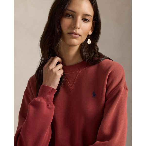Polo Ralph Lauren フリース クルーネック レッド スナッパー 6