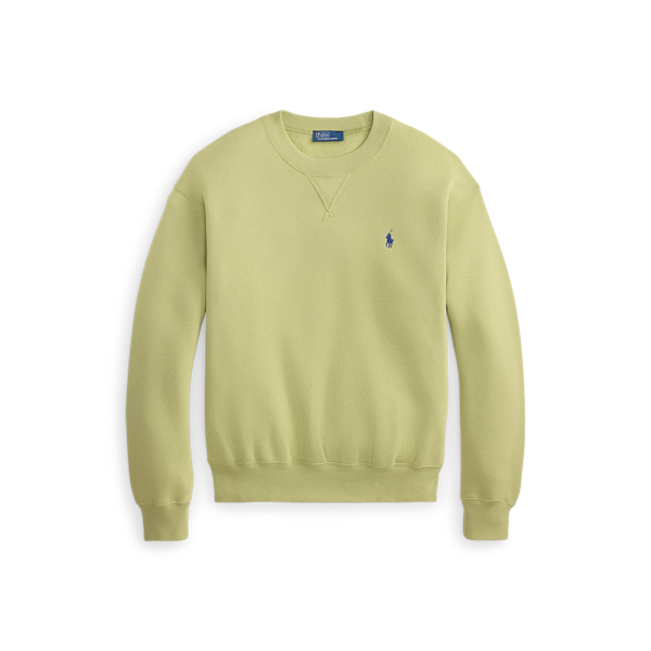 Fleece sweatshirt met ronde hals