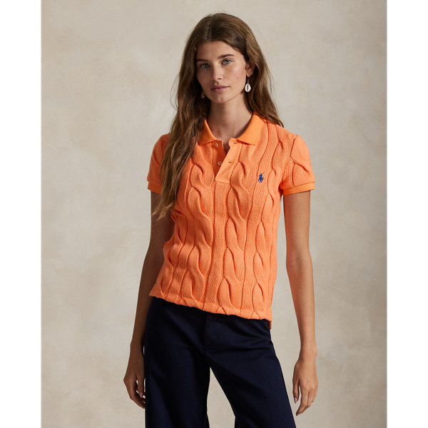 Tシャツ・カットソー POLO RALPH LAUREN Woman Polo Shirt Orange 211870245032 POLO RALPH LAUREN SLIM FIT STRETCH POLO SHIRT– Yooto